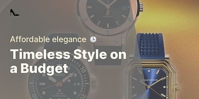 Timeless Style on a Budget - Affordable elegance ⌚