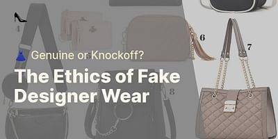 The Ethics of Fake Designer Wear - 👗 Genuine or Knockoff?
