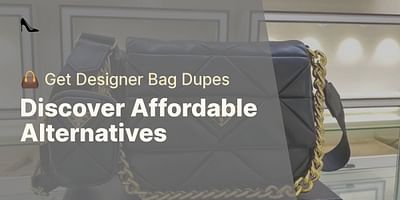 Discover Affordable Alternatives - 👜 Get Designer Bag Dupes