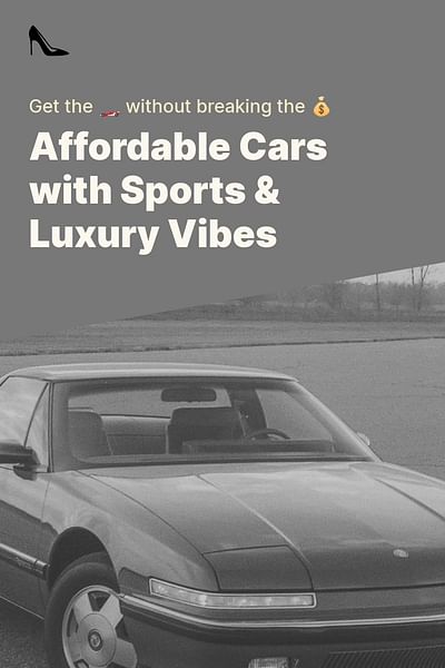 Affordable Cars with Sports & Luxury Vibes - Get the 🏎️ without breaking the 💰