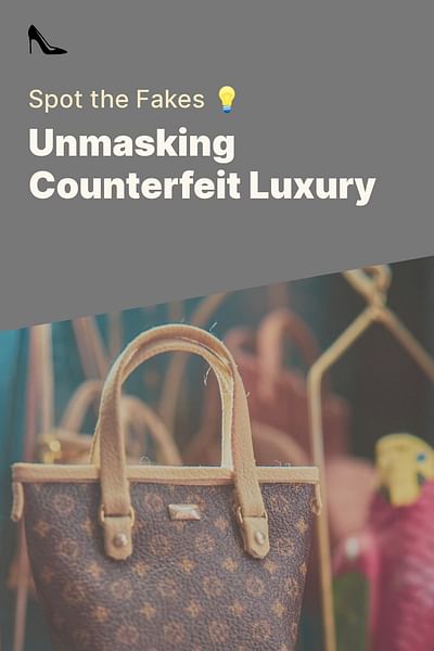Unmasking Counterfeit Luxury - Spot the Fakes 💡