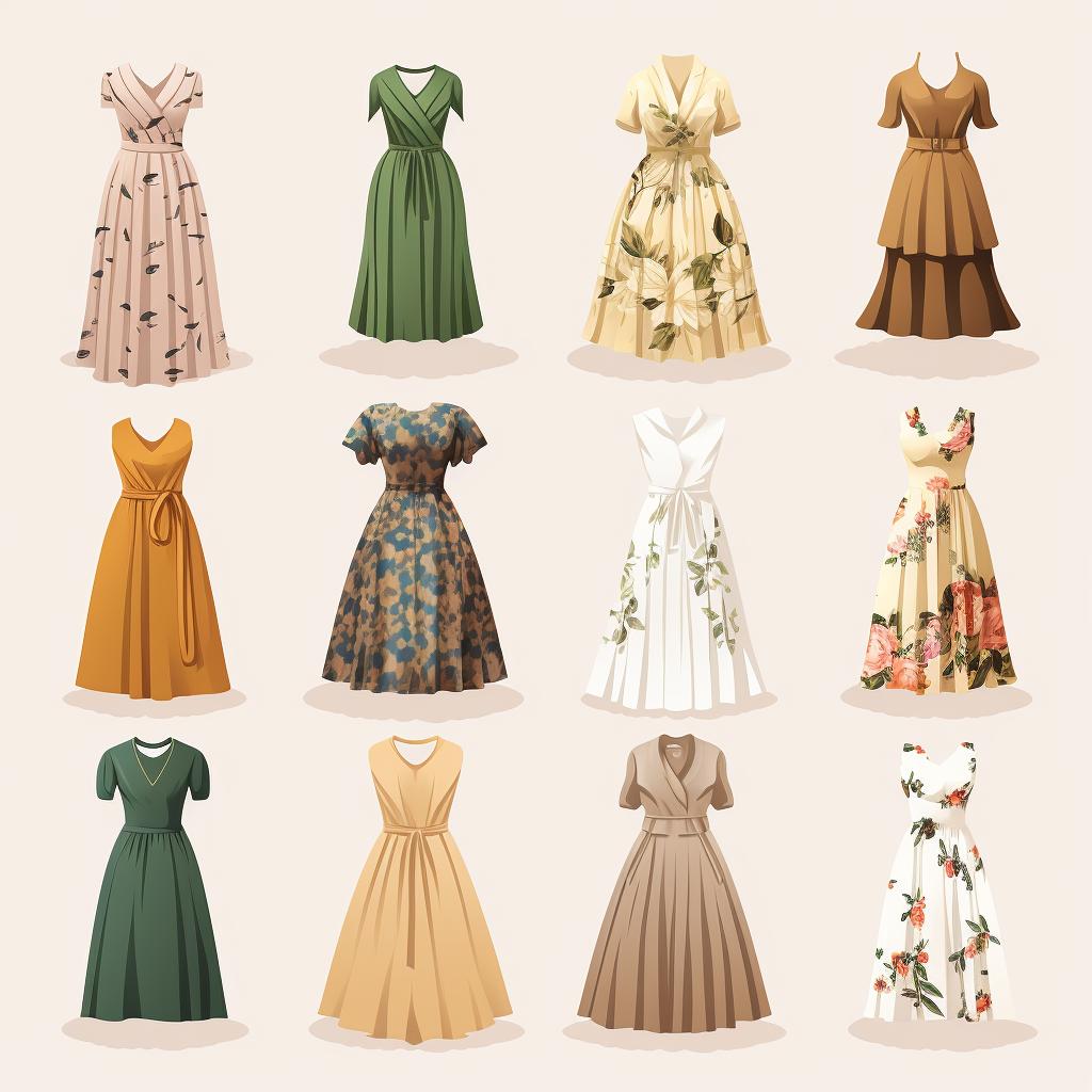 An image of a variety of dress dupes available on Dupe Designer
